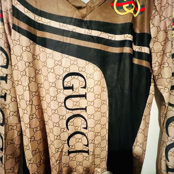 NaNa Sheer Brown and Black Logo Top - Picture 3 of 4